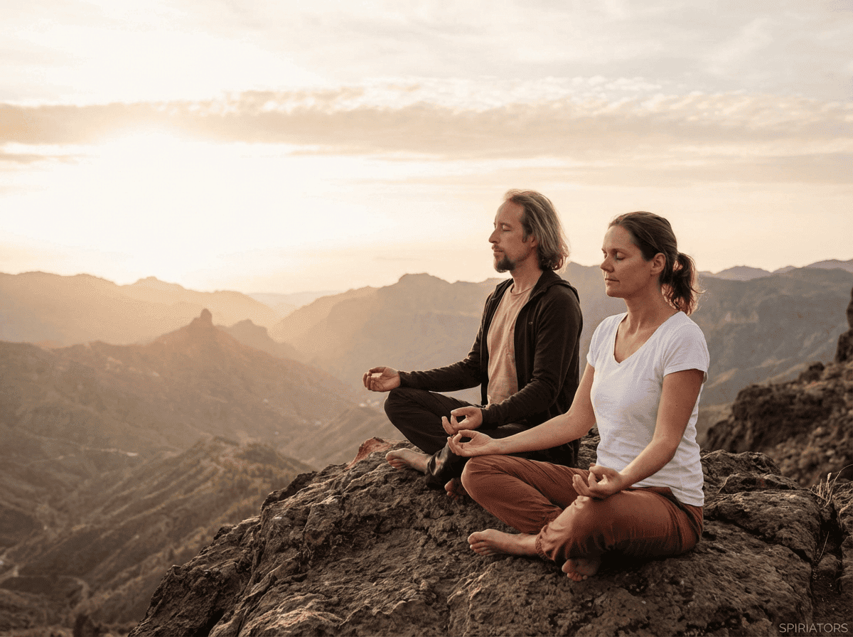 Tessa en Johannes ademend in de Himalayas